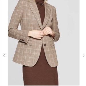 A New Day Plaid Bi-Stretch Brown Twill B